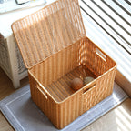 Multifunctional Storage Box Made Of Natural Wicker