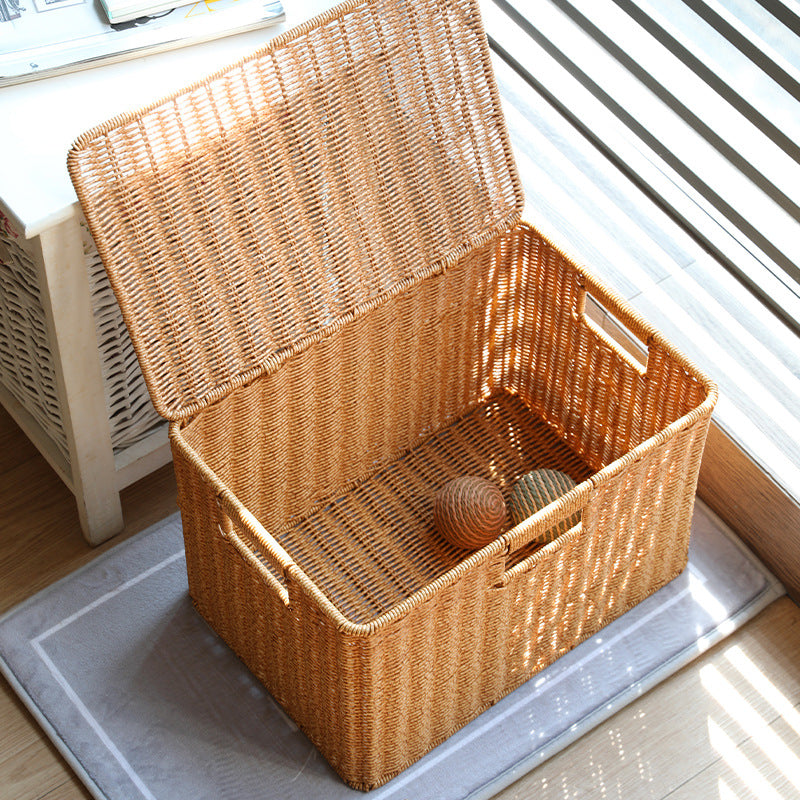 Multifunctional Storage Box Made Of Natural Wicker