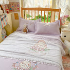 Reversible Children's Quilt with Embroidered Chick Designs