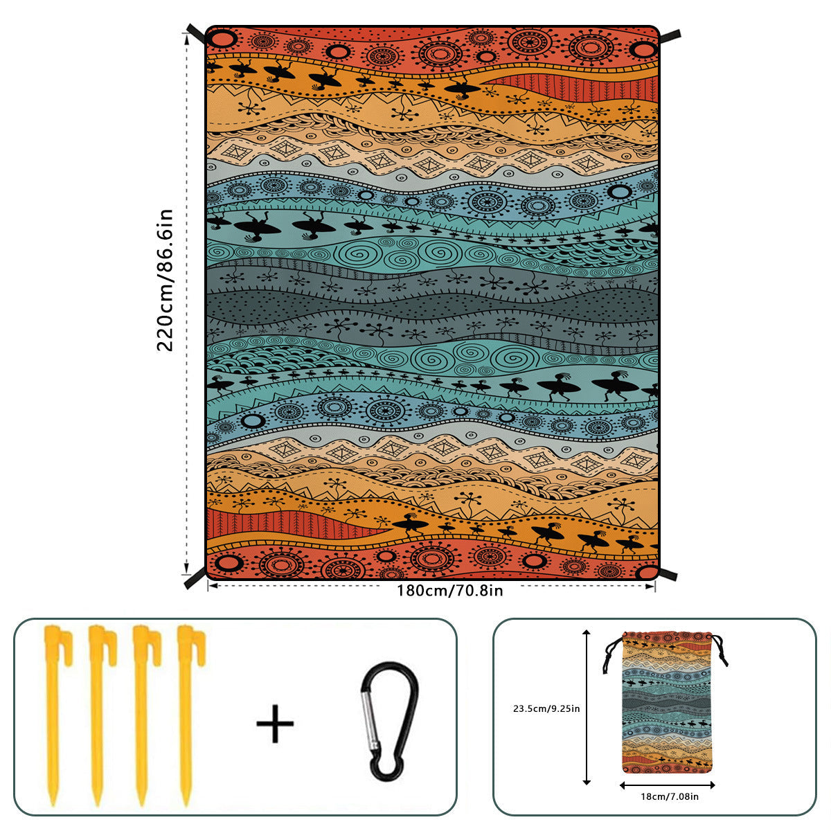 Geometric Print Tapestry Vinantica