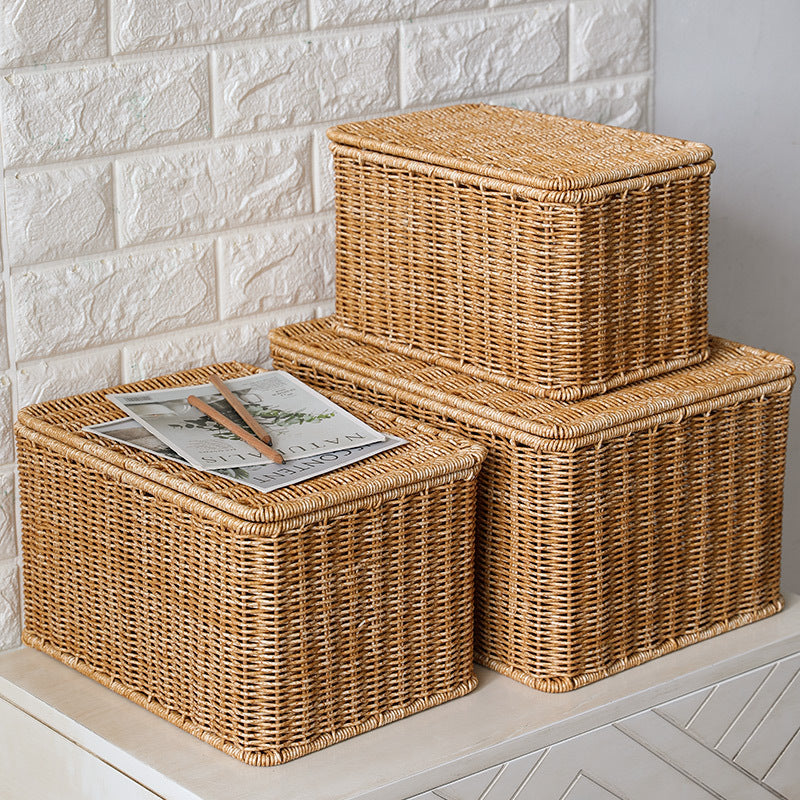 Handcrafted Rectangular Wicker Storage Box
