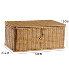 Handcrafted Rectangular Wicker Storage Box