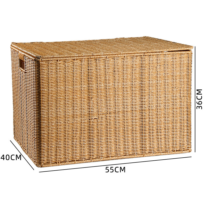 Handcrafted Rectangular Wicker Storage Box