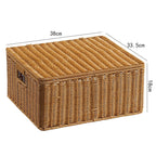 Handcrafted Rectangular Wicker Storage Box