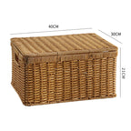 Handcrafted Rectangular Wicker Storage Box