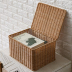 Handcrafted Rectangular Wicker Storage Box