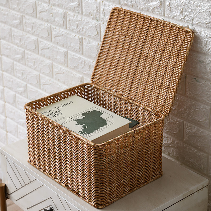 Handcrafted Rectangular Wicker Storage Box