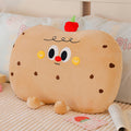 Plush pillow in cookie shape with cute face Vinantica