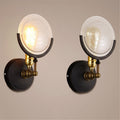 Armed Sconce Light Traditionary Metal 11.5"/24" Wide 1 Head Black Wall Lamp Fixture with Round Frosted Glass Deco