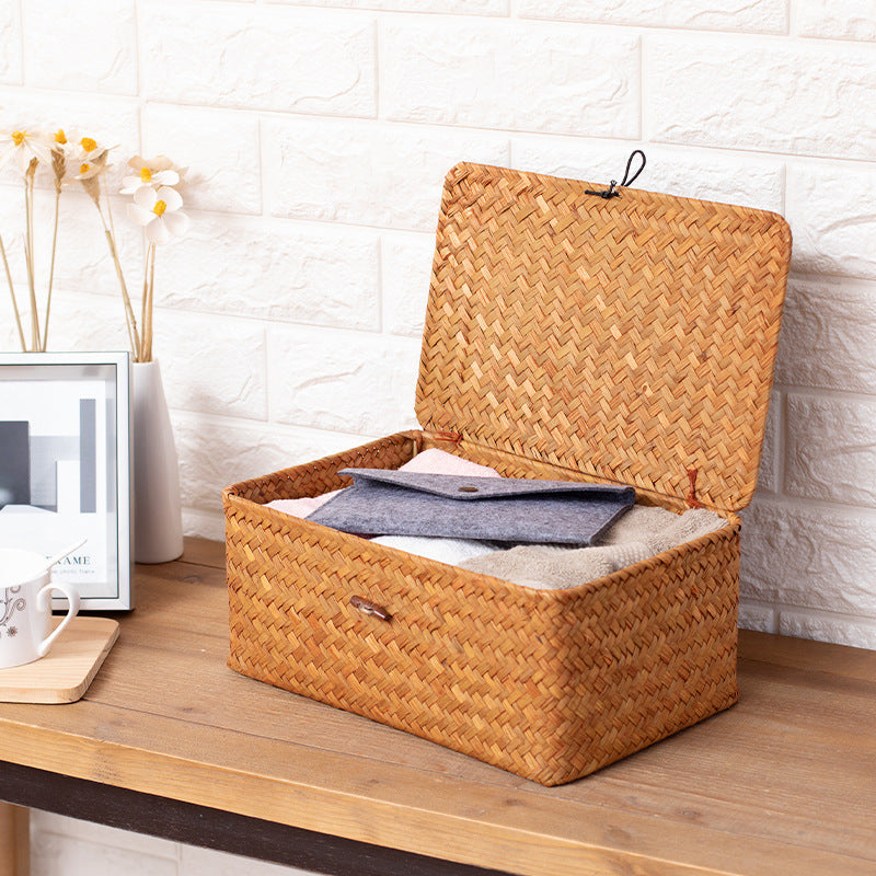 Handcrafted Oval Woven Storage Box