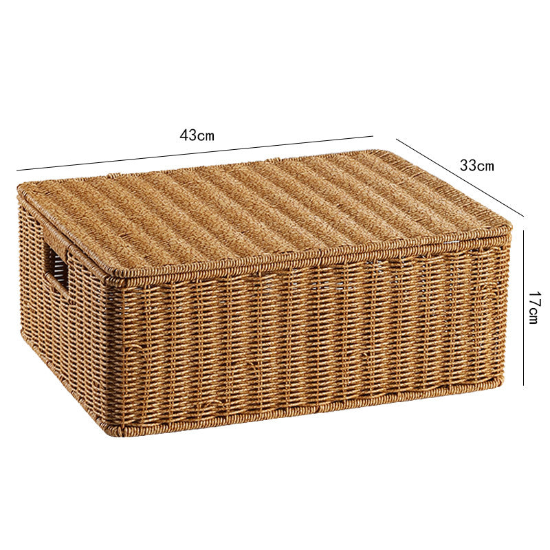 Handcrafted Rectangular Wicker Storage Box