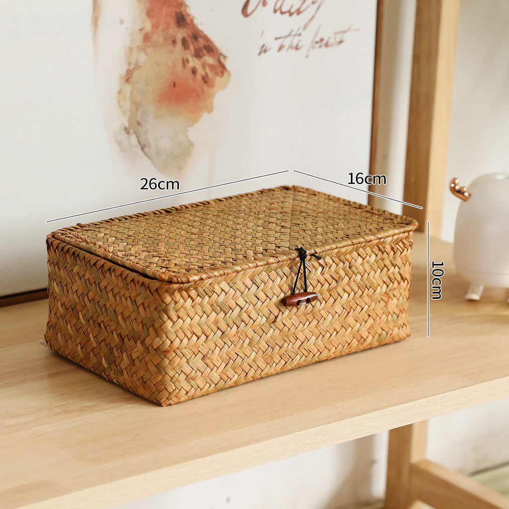 Handcrafted Oval Woven Storage Box