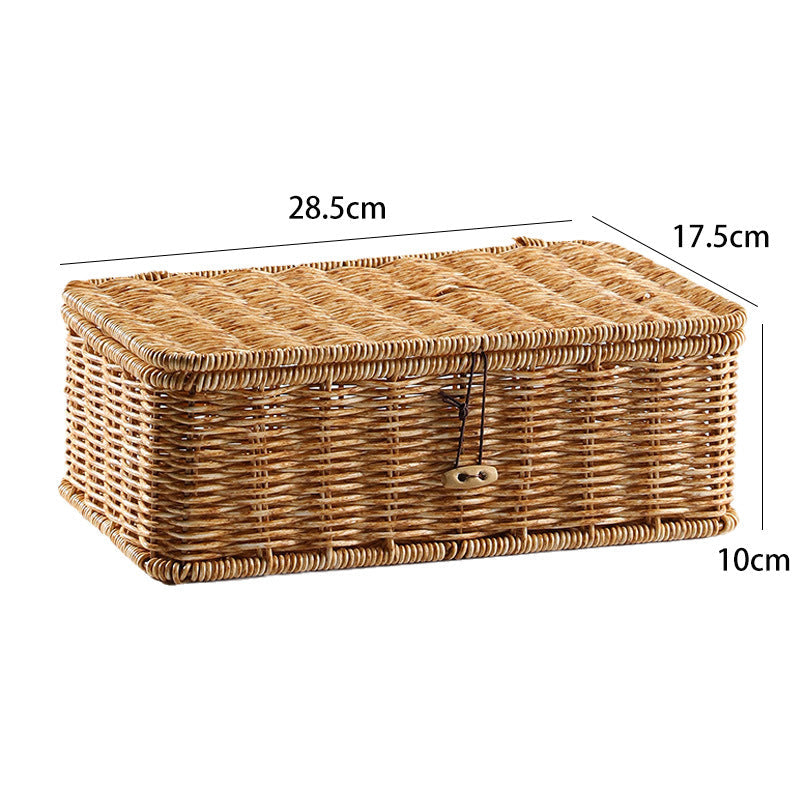 Handcrafted Rectangular Wicker Storage Box