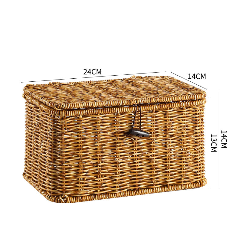 Handcrafted Rectangular Wicker Storage Box