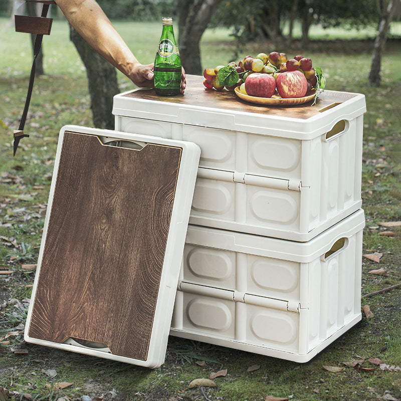 Storage Box With Wooden Surface