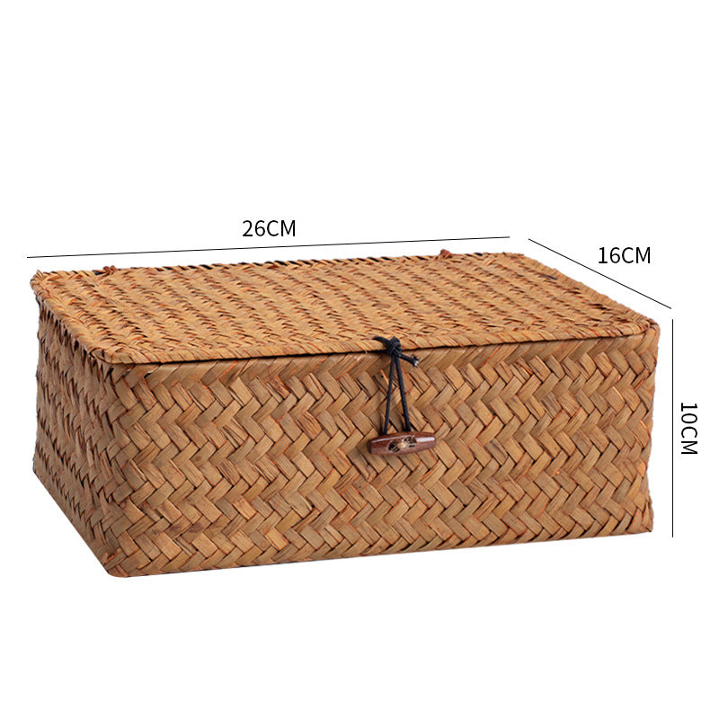 Handwoven Storage Box With Lid