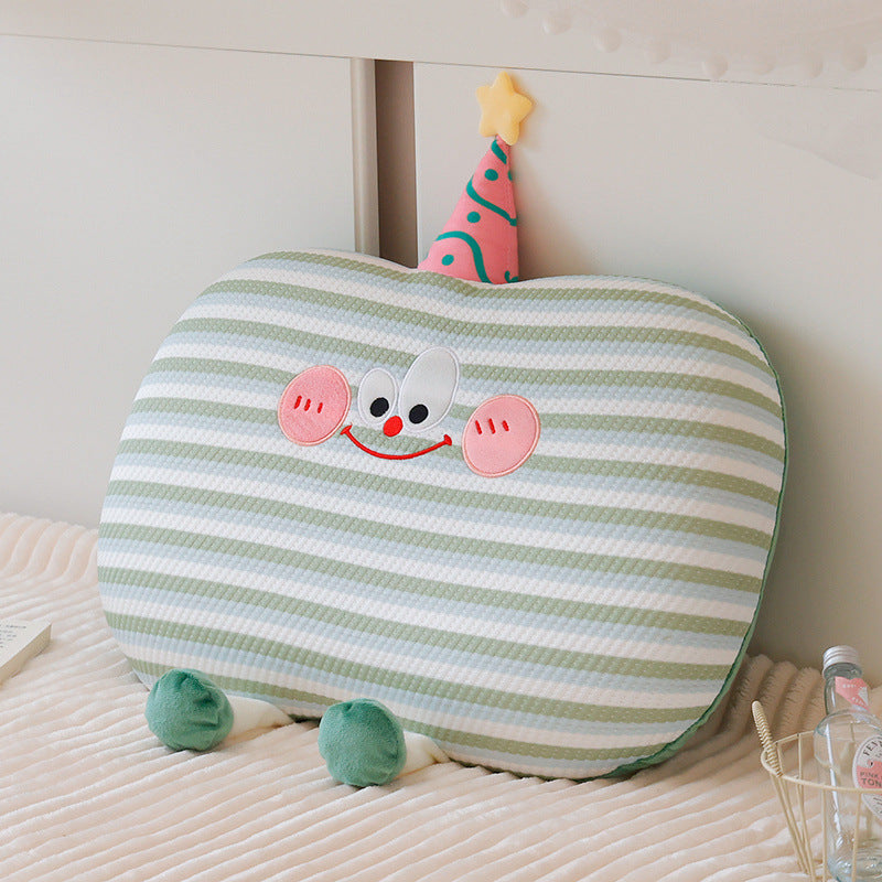 Plush pillow in cookie shape with cute face Vinantica