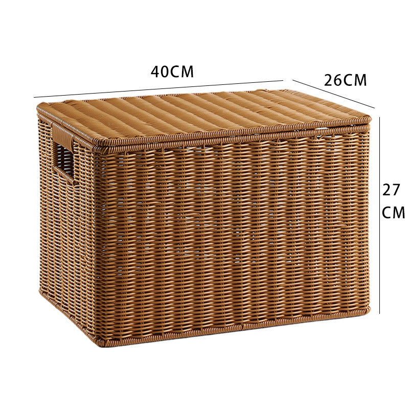 Handcrafted Rectangular Wicker Storage Box