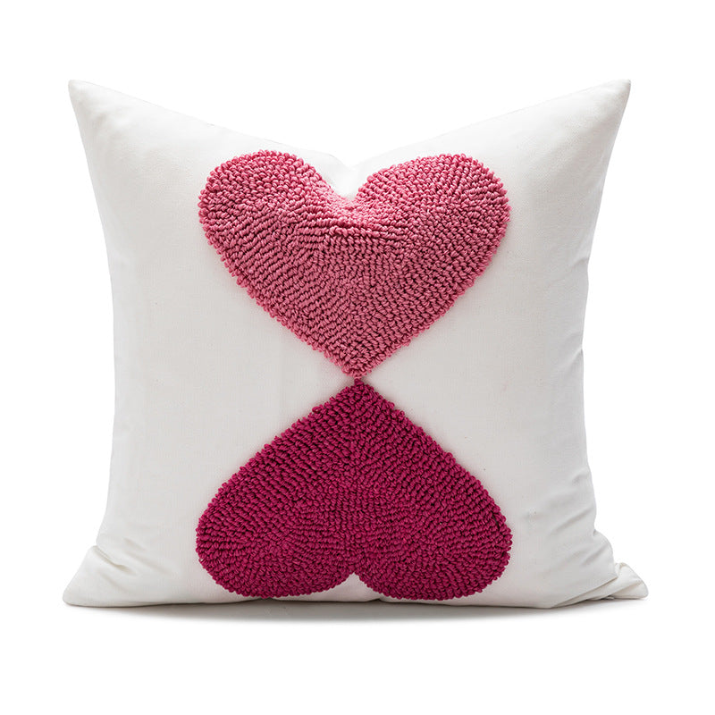 Decorative Pillowcase with Heart Pattern Vinantica