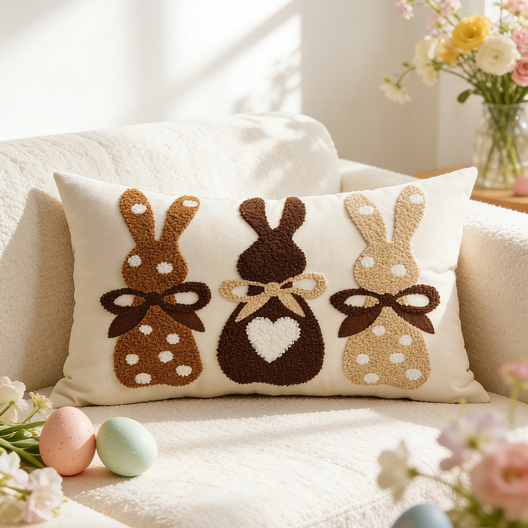 pillowcase with cute bunny motif Vinantica