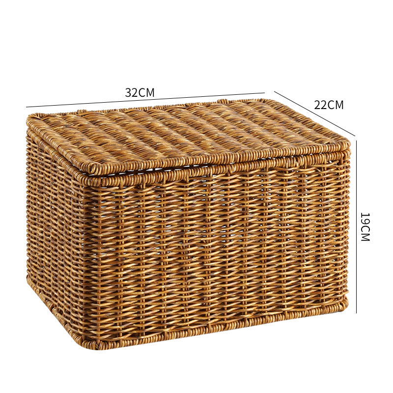 Handcrafted Rectangular Wicker Storage Box