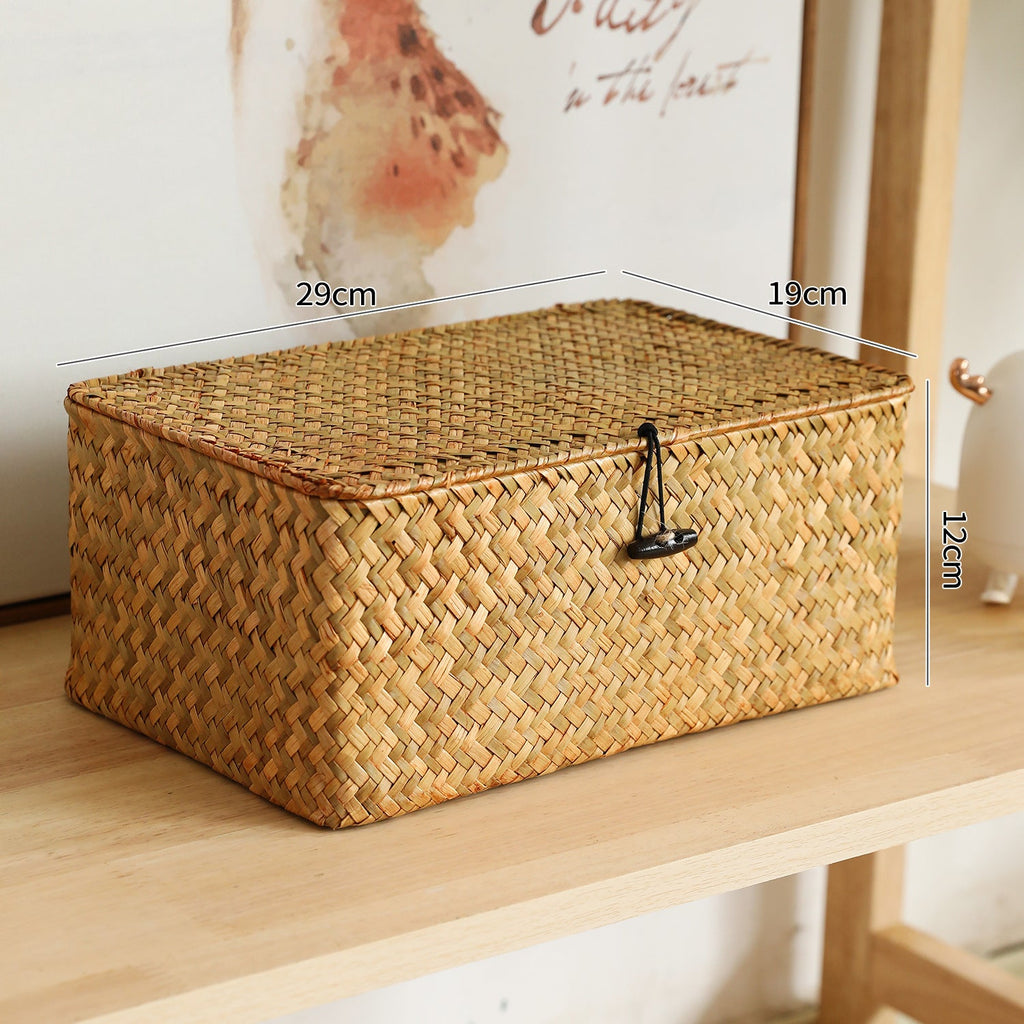 Handcrafted Oval Woven Storage Box