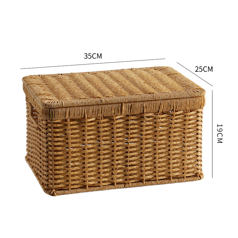 Handcrafted Rectangular Wicker Storage Box