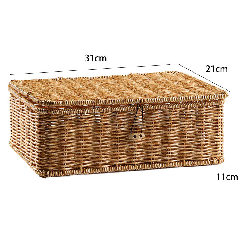 Handcrafted Rectangular Wicker Storage Box