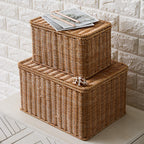 Handcrafted Rectangular Wicker Storage Box
