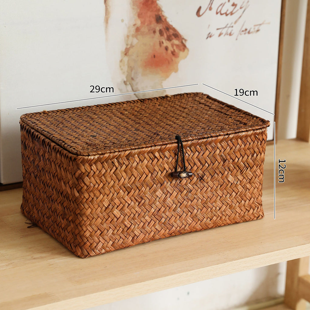 Handcrafted Oval Woven Storage Box