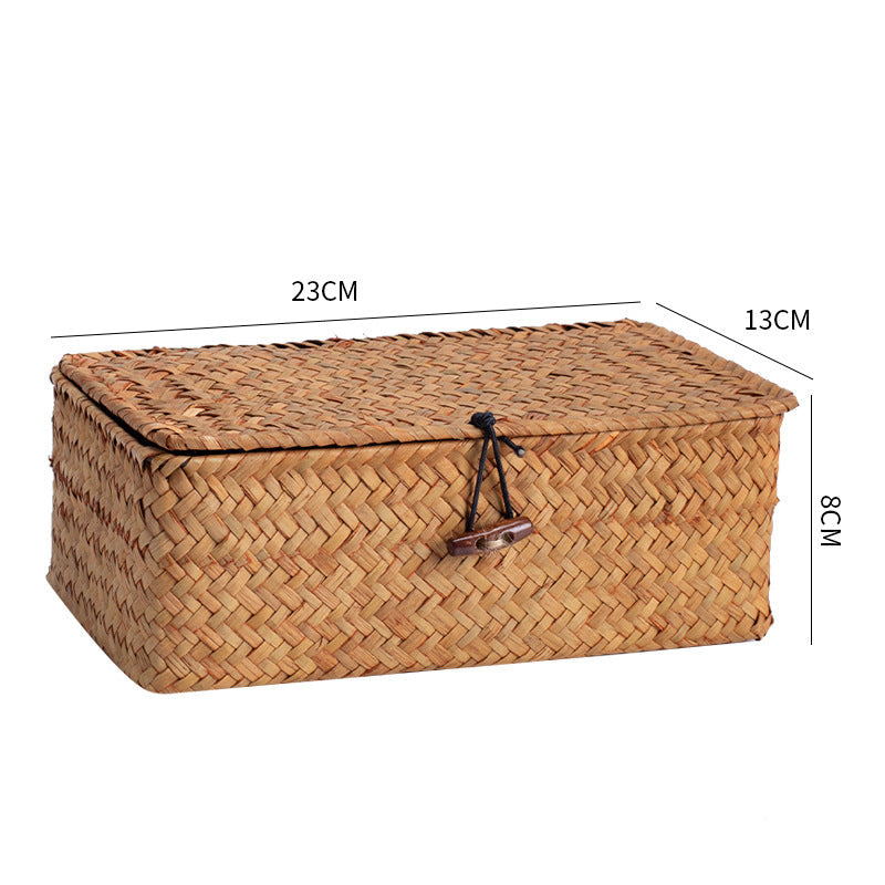 Handwoven Storage Box With Lid