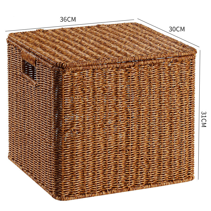 Handcrafted Rectangular Wicker Storage Box