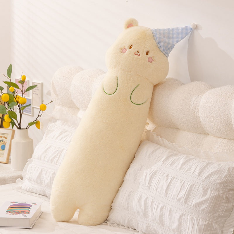 Plush neck roll with kitten motif Vinantica