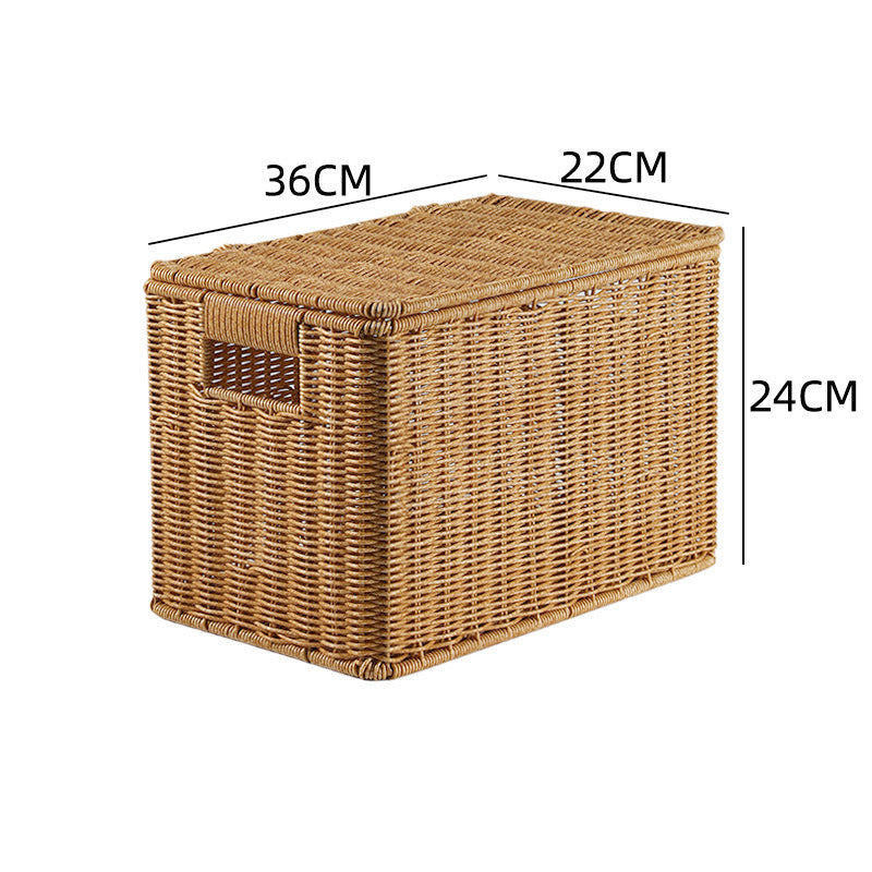 Handcrafted Rectangular Wicker Storage Box