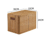 Handcrafted Rectangular Wicker Storage Box
