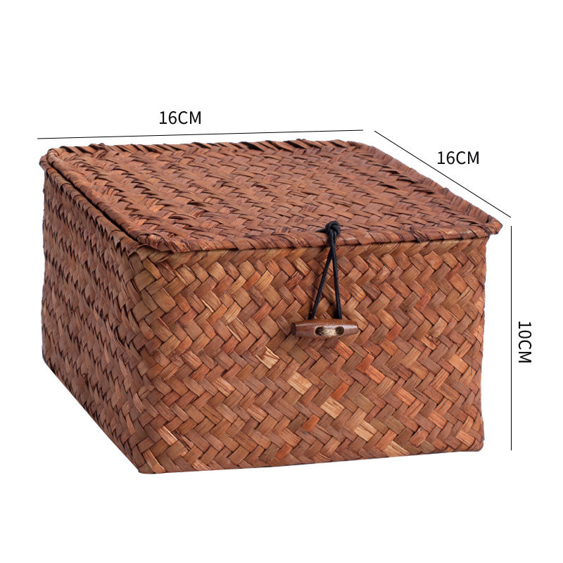 Handwoven Storage Box With Lid