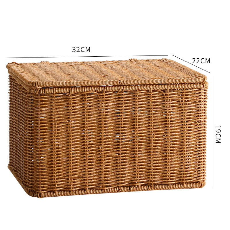 Handcrafted Rectangular Wicker Storage Box