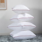 Premium square throw pillow inserts with piped edge and hypoallergenic hollow-fiber fill Vinantica