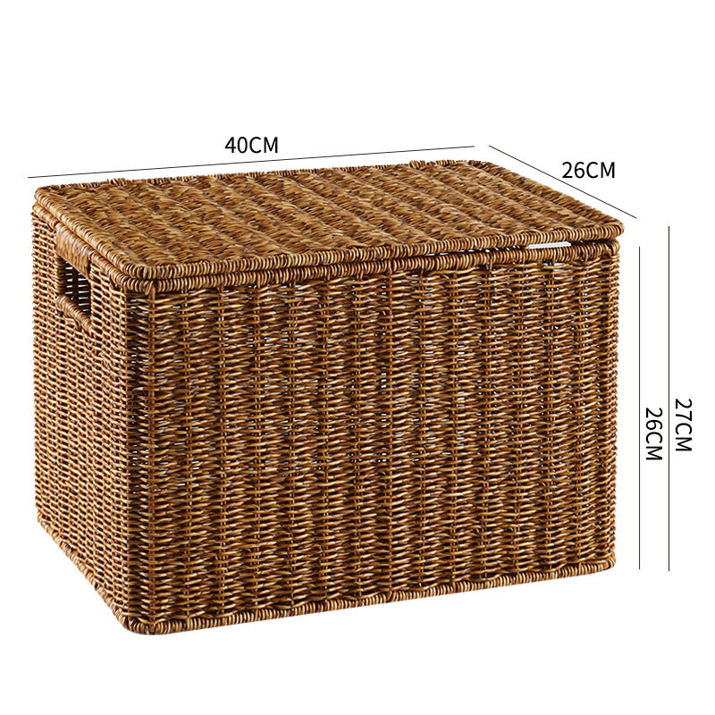 Handcrafted Rectangular Wicker Storage Box