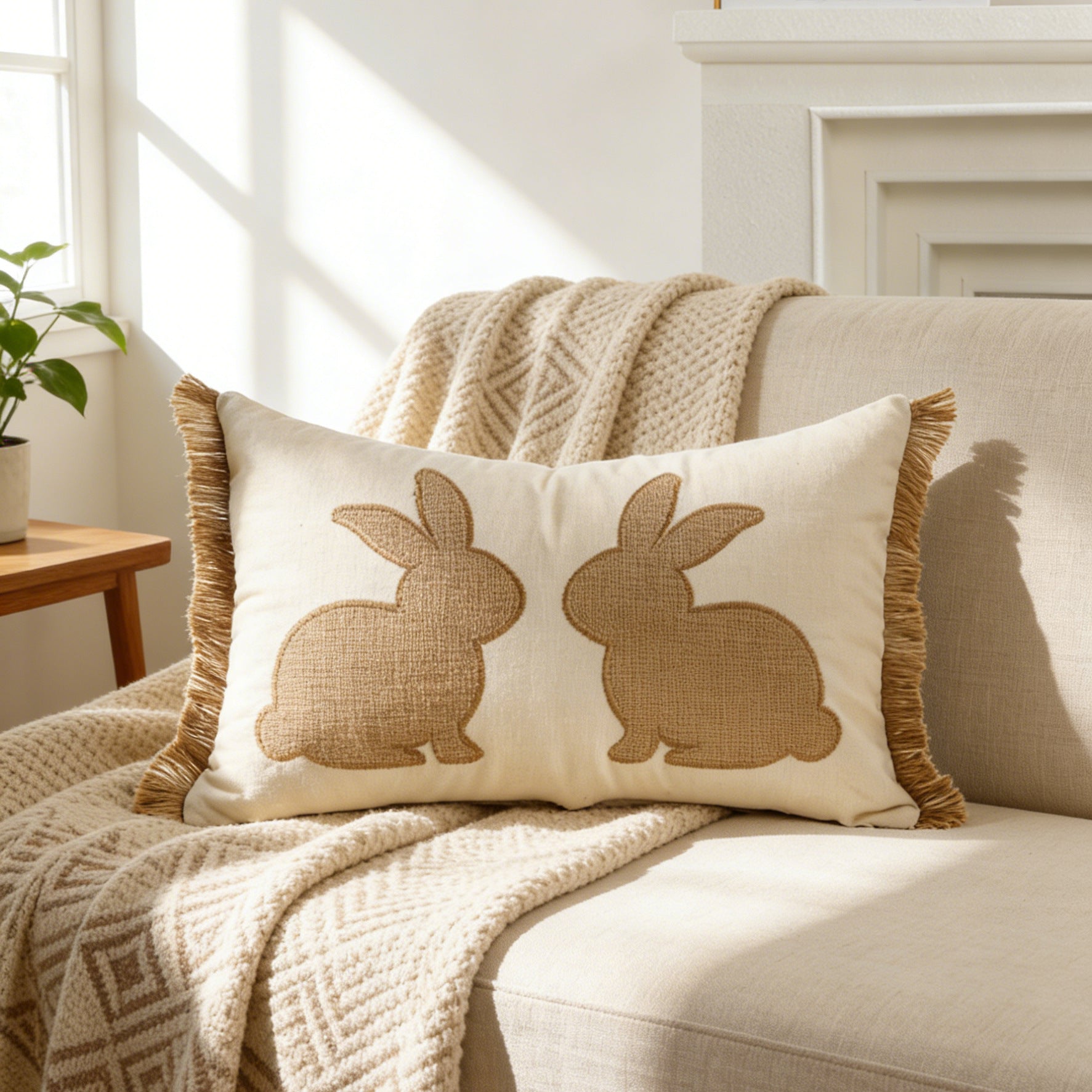 pillowcase with cute bunny motif Vinantica