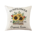 Cushion Cover with Sunflower Pattern Vinantica