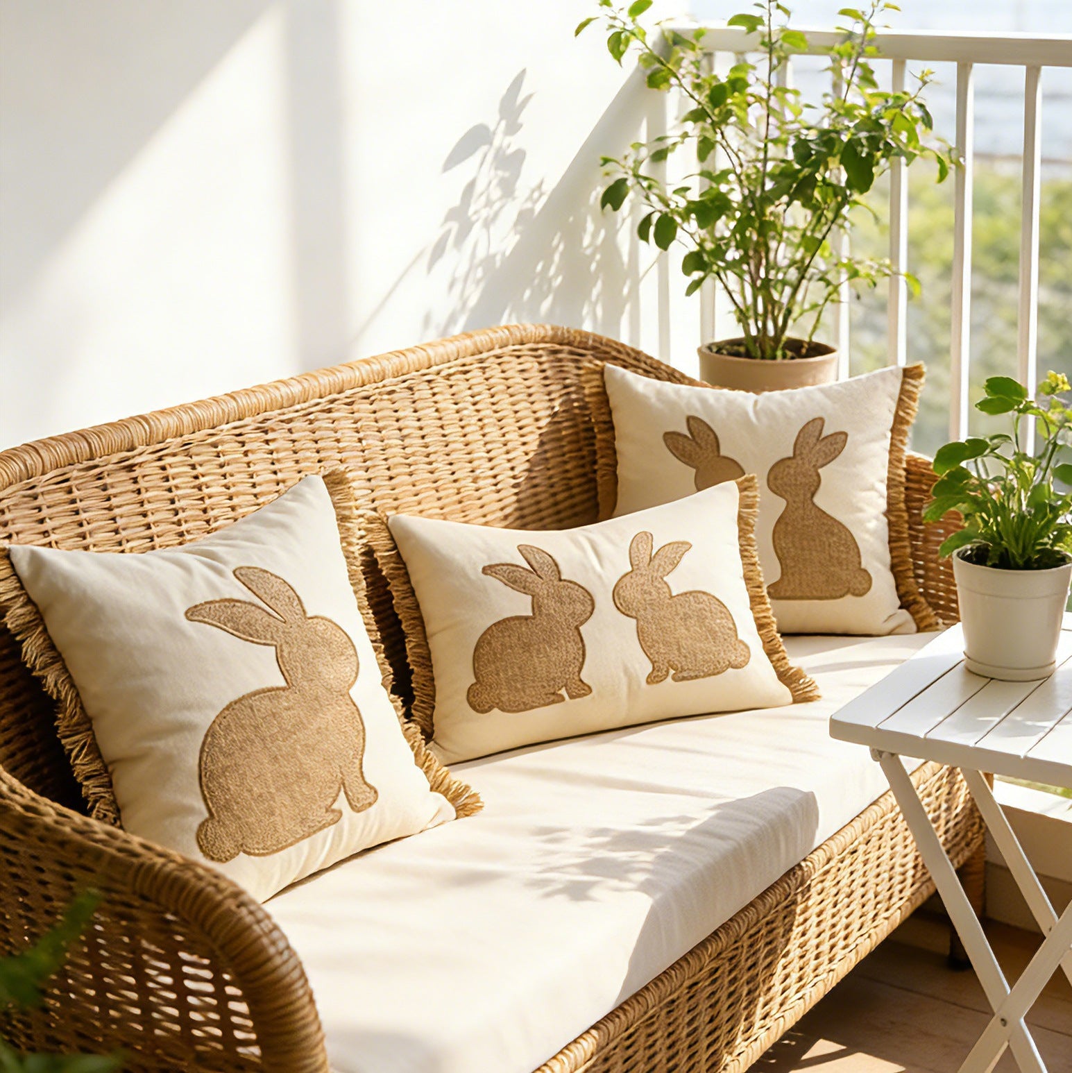 pillowcase with cute bunny motif Vinantica