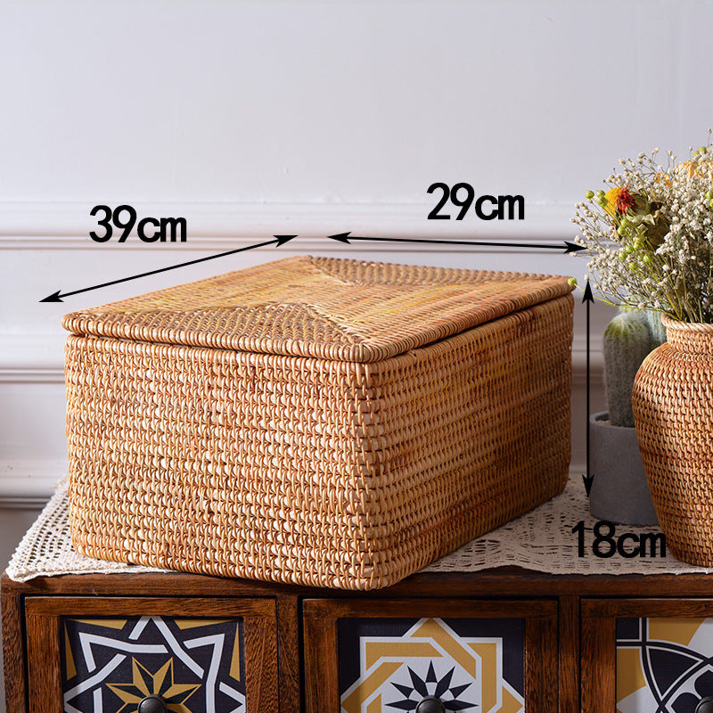 Rectangular Rattan Storage Basket