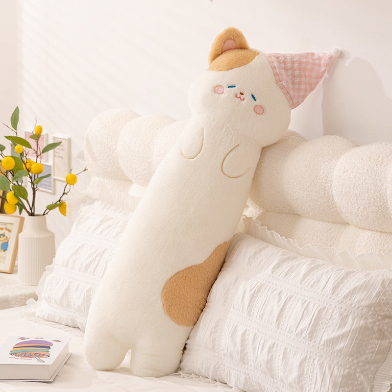 Plush neck roll with kitten motif Vinantica
