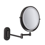 Vinantica | Rechargeable Wall Mounted Shaving Mirror | 360° Rotation. 1X/10X Magnification & Adjustable LED Lighting for Bathroom Use