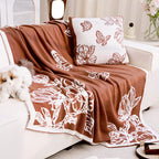 Decorative Throw Blanket with Floral Design Vinantica