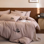 High-quality cotton blend bedding set with embroidery