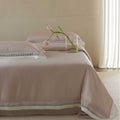 Luxurious bedding set made of cotton satin with lace border