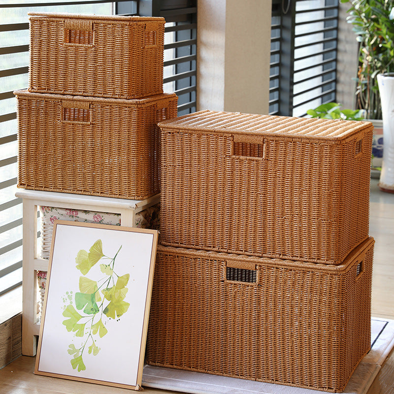 Multifunctional Storage Box Made Of Natural Wicker