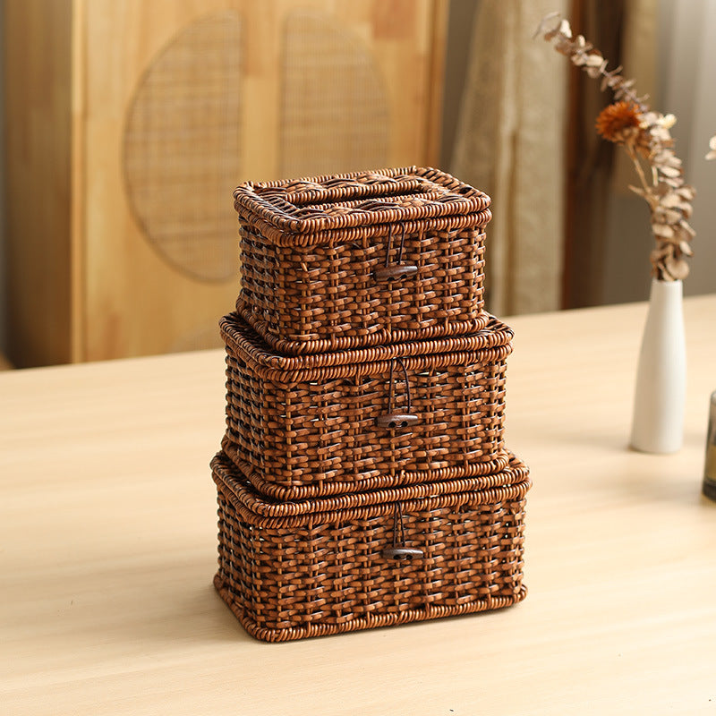 Handcrafted Wicker Storage Box